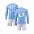Equipación completa Niño Manchester City Phil Foden 47 Camiseta de local 2023-2024 Manga Larga