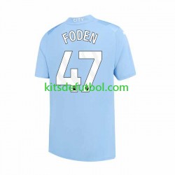Manchester City Phil Foden 47 Hombre Camiseta de local 2023-2024 Manga Corta