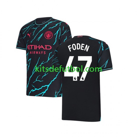 Manchester City Phil Foden 47 Hombre Camiseta alternativa 2023-2024 Manga Corta