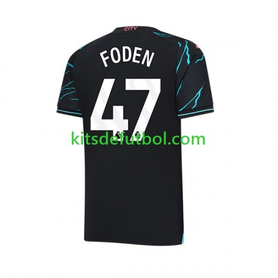 Manchester City Phil Foden 47 Hombre Camiseta alternativa 2023-2024 Manga Corta