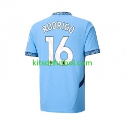 Manchester City RODRIGO 16 Hombre Camiseta de local 2024-2025 Manga Corta