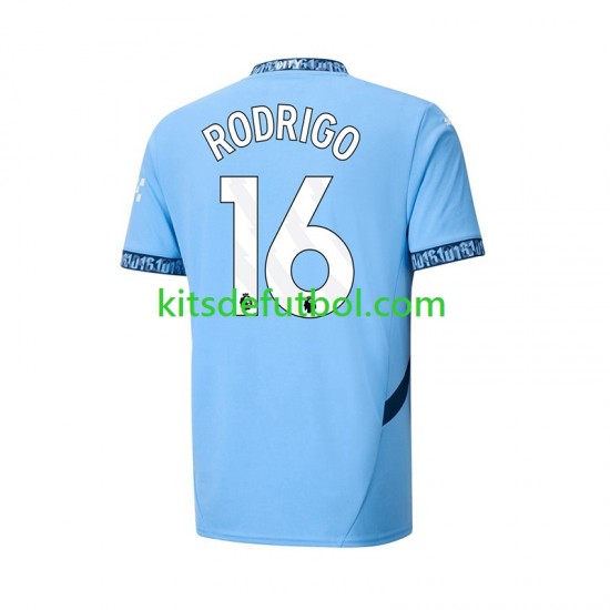 Manchester City RODRIGO 16 Hombre Camiseta de local 2024-2025 Manga Corta