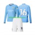 Equipación completa Niño Manchester City Rodri 16 Camiseta de local 2024-2025 Manga Larga