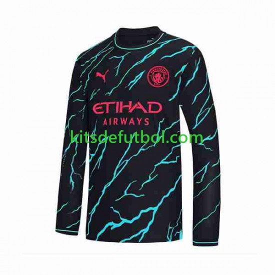 Manchester City Hombre Camiseta alternativa 2023-2024 Manga Larga