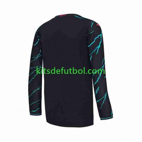 Manchester City Hombre Camiseta alternativa 2023-2024 Manga Larga