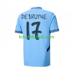 Manchester City UCL Font DE BRUYNE 17 Hombre Camiseta de local 2024-2025 Manga Corta