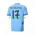 Manchester City UCL Font DE BRUYNE 17 Hombre Camiseta de local 2024-2025 Manga Corta