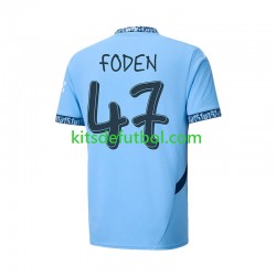 Manchester City UCL Font FODEN 47 Hombre Camiseta de local 2024-2025 Manga Corta