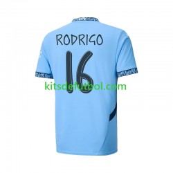 Manchester City UCL Font RODRIGO 16 Hombre Camiseta de local 2024-2025 Manga Corta