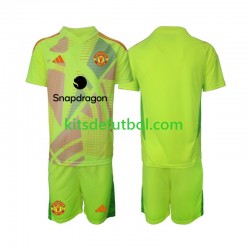 Equipación completa Niño Manchester United Portero Camiseta de visitante 2024-2025 Manga Corta