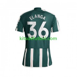 Manchester United Anthony Elanga 36 Hombre Camiseta de visitante 2023-2024 Manga Corta