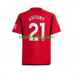 Manchester United Antony Matheus 21 Hombre Camiseta de local 2023-2024 Manga Corta