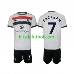 Equipación completa Niño Manchester United Beckham 7 Camiseta alternativa 2024-2025 Manga Corta