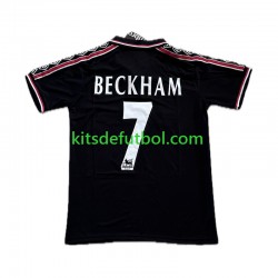 Manchester United Beckham 7 Retro 1998-1999 Hombre Camiseta alternativa Manga Corta
