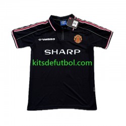 Manchester United Beckham 7 Retro 1998-1999 Hombre Camiseta alternativa Manga Corta
