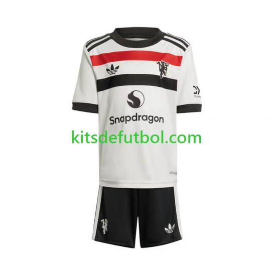 Equipación completa Niño Manchester United Camiseta alternativa 2024-2025 Manga Corta