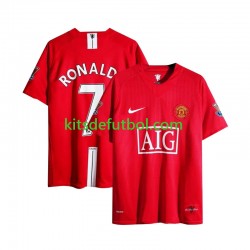 Manchester United Cristiano Ronaldo 7 Champion League Retro 2007 Hombre Camiseta de local Manga Corta