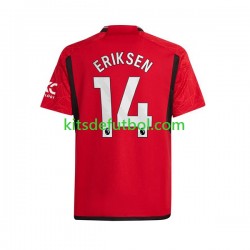 Manchester United Eriksen 14 Hombre Camiseta de local 2023-2024 Manga Corta