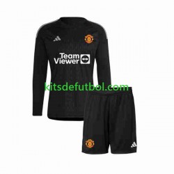 Equipación completa Niño Manchester United Portero Camiseta alternativa 2023-2024 Manga Larga