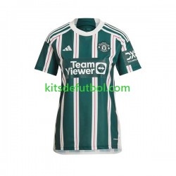 Manchester United Mujer Camiseta de visitante 2023-2024 Manga Corta