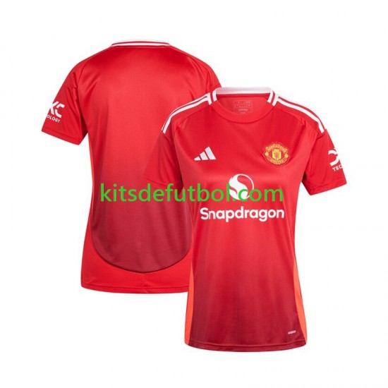 Manchester United Mujer Camiseta Rojo de local 2024-2025 Manga Corta