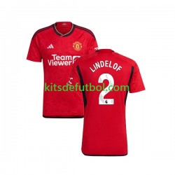 Manchester United Lindelof 2 Hombre Camiseta de local 2023-2024 Manga Corta