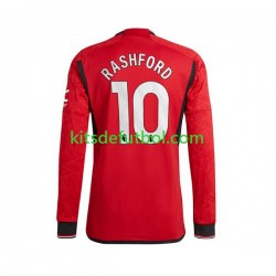 Manchester United Marcus Rashford 10 Hombre Camiseta de local 2023-2024 Manga Larga