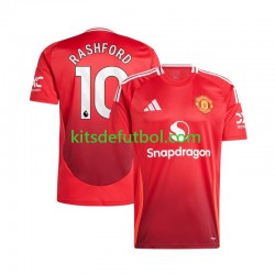 Manchester United Marcus Rashford 10 Hombre Camiseta Rojo de local 2024-2025 Manga Corta