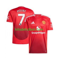 Manchester United Mason Mount 7 Hombre Camiseta Rojo de local 2024-2025 Manga Corta