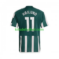 Manchester United Rasmus Hojlund 11 Hombre Camiseta de visitante 2023-2024 Manga Corta