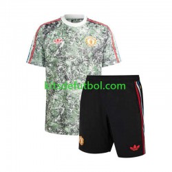 Equipación completa Niño Manchester United Stone Roses Camiseta de local 2023-2024 Manga Corta