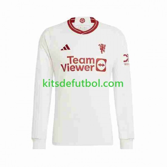 Manchester United Hombre Camiseta alternativa 2023-2024 Manga Larga