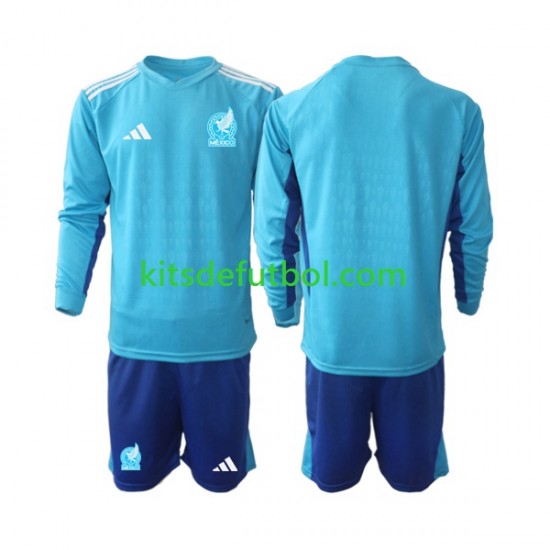 Equipación completa Niño México Portero 2022 Camiseta de visitante Manga Larga