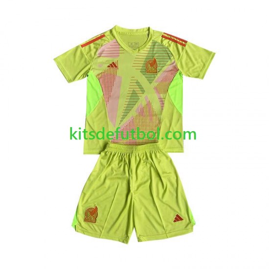 Equipación completa Niño México Portero 2024 Camiseta de visitante Manga Corta