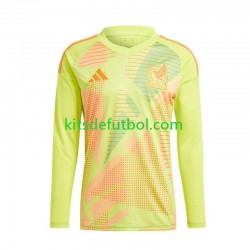 México Portero Euro 2024 Hombre Camiseta Amarillo de visitante Manga Larga