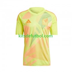 México Portero Euro 2024 Hombre Camiseta Amarillo de visitante Manga Corta