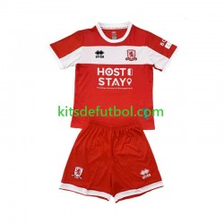 Equipación completa Niño Middlesbrough Camiseta de local 2024-2025 Manga Corta