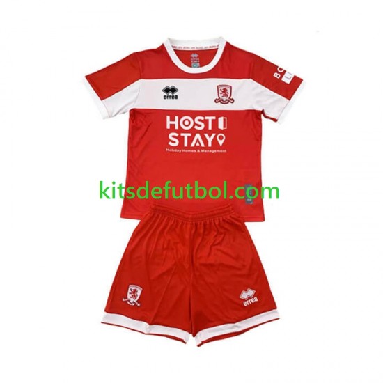 Equipación completa Niño Middlesbrough Camiseta de local 2024-2025 Manga Corta