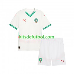 Equipación completa Niño Marruecos 2024 Camiseta de visitante Manga Corta