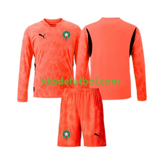 Equipación completa Niño Marruecos Portero 2024 Camiseta de local Manga Larga