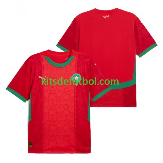Marruecos 2024 Hombre Camiseta de local Manga Corta Marruecos 2024 Hombre Camiseta de local Manga Corta