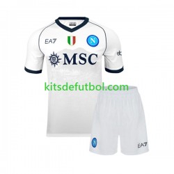 Equipación completa Niño Napoli Camiseta de visitante 2023-2024 Manga Corta