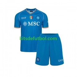 Equipación completa Niño Napoli Camiseta de local 2023-2024 Manga Corta