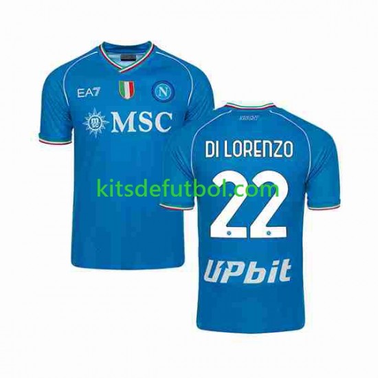 Napoli DI LORENZO 22 Hombre Camiseta de local 2023-2024 Manga Corta