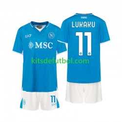 Equipación completa Niño Napoli Lukaku 11 Camiseta de local 2024-2025 Manga Corta