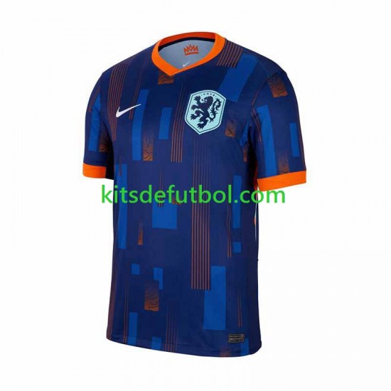 Países Bajos Euro 2024 Hombre Camiseta de visitante Manga Corta