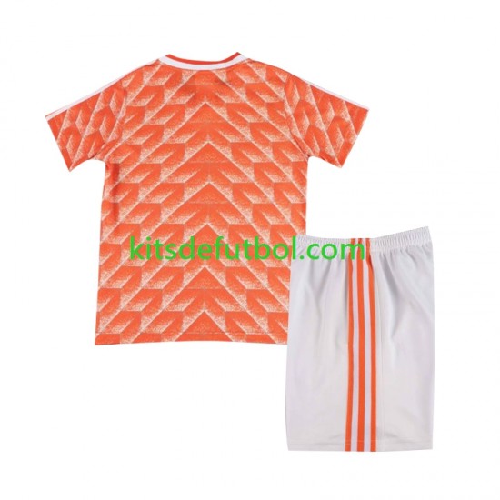 Equipación completa Niño Países Bajos Retro 1988 Camiseta de local Manga Corta