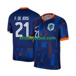 Países Bajos Frenkie de Jong 21 Euro 2024 Hombre Camiseta de visitante Manga Corta