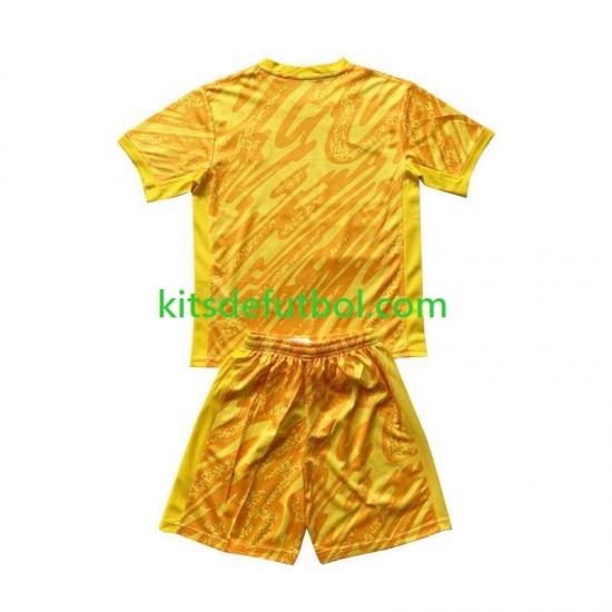 Equipación completa Niño Países Bajos Portero Euro 2024 Camiseta de visitante Manga Corta