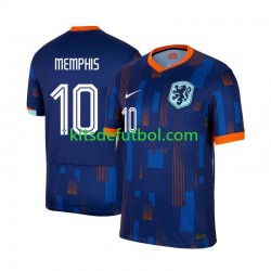 Países Bajos Memphis Depay 10 Euro 2024 Hombre Camiseta de visitante Manga Corta